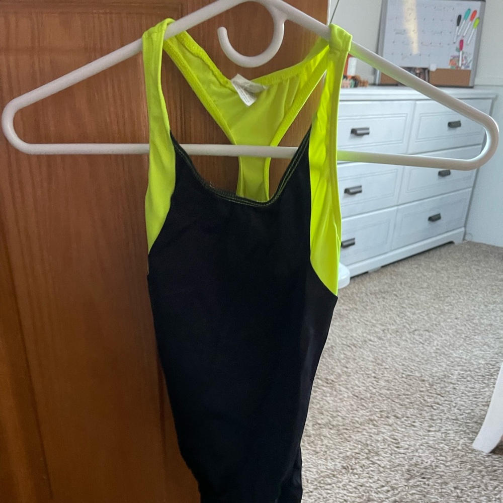 Black and yellow GK leotard